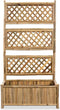 vidaXL - Plantenbak - verhoogd - met - rek - 70 - cm - bamboe
