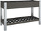 vidaXL - Plantenbak - verhoogd - met - schap - 120x50x75 - cm - HKC - grijs