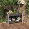 vidaXL - Plantenbak - verhoogd - met - schap - 120x50x75 - cm - HKC - grijs