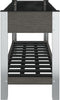 vidaXL - Plantenbak - verhoogd - met - schap - 120x50x75 - cm - HKC - grijs