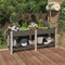 vidaXL - Plantenbak - verhoogd - met - schap - 175x50x75 - cm - HKC - grijs