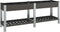 vidaXL - Plantenbak - verhoogd - met - schap - 200x50x75 - cm - HKC - grijs