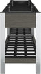 vidaXL - Plantenbak - verhoogd - met - schap - 200x50x75 - cm - HKC - grijs