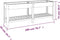 vidaXL - Plantenbak - verhoogd - met - schap - 200x50x75 - cm - HKC - grijs