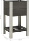 vidaXL - Plantenbak - verhoogd - met - schap - 50x50x90 - cm - HKC - grijs
