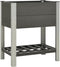 vidaXL - Plantenbak - verhoogd - met - schap - 75x50x90 - cm - HKC - grijs