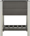 vidaXL - Plantenbak - verhoogd - met - schap - 75x50x90 - cm - HKC - grijs