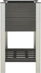 vidaXL - Plantenbak - verhoogd - met - schap - 75x50x90 - cm - HKC - grijs
