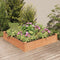 vidaXL - Plantenbak - verhoogd - met - voering - 120x120x25 - cm - vurenhout - bruin