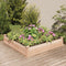 vidaXL - Plantenbak - verhoogd - met - voering - 120x120x25 - cm - massief - vurenhout