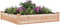 vidaXL - Plantenbak - verhoogd - met - voering - 120x120x25 - cm - massief - vurenhout