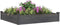 vidaXL - Plantenbak - verhoogd - met - voering - 120x120x25 - cm - vurenhout - grijs