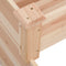 vidaXL - Plantenbak - verhoogd - met - voering - 120x120x56 - cm - massief - vurenhout