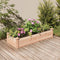 vidaXL - Plantenbak - verhoogd - met - voering - 120x45x25 - cm - massief - vurenhout