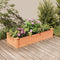 vidaXL - Plantenbak - verhoogd - met - voering - 120x45x25 - cm - vurenhout - bruin
