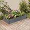 vidaXL - Plantenbak - verhoogd - met - voering - 120x45x25 - cm - vurenhout - grijs