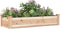 vidaXL - Plantenbak - verhoogd - met - voering - 120x45x25 - cm - massief - vurenhout