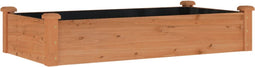 vidaXL - Plantenbak - verhoogd - met - voering - 120x60x25 - cm - vurenhout - bruin