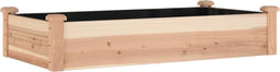 vidaXL - Plantenbak - verhoogd - met - voering - 120x60x25 - cm - massief - vurenhout
