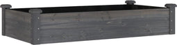 vidaXL - Plantenbak - verhoogd - met - voering - 120x60x25 - cm - vurenhout - grijs