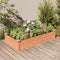 vidaXL - Plantenbak - verhoogd - met - voering - 120x60x25 - cm - vurenhout - bruin