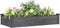 vidaXL - Plantenbak - verhoogd - met - voering - 120x60x25 - cm - vurenhout - grijs