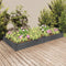 vidaXL - Plantenbak - verhoogd - met - voering - 240x120x25 - cm - vurenhout - grijs
