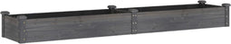 vidaXL - Plantenbak - verhoogd - met - voering - 240x45x25 - cm - vurenhout - grijs