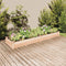vidaXL - Plantenbak - verhoogd - met - voering - 240x60x25 - cm - massief - vurenhout