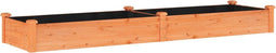 vidaXL - Plantenbak - verhoogd - met - voering - 240x60x25 - cm - vurenhout - bruin