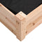 vidaXL - Plantenbak - verhoogd - met - voering - 240x60x25 - cm - massief - vurenhout