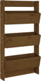vidaXL - Plantenbak - wand - 3-laags - 60x18,5x110 - cm - grenenhout - honingbruin