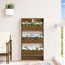 vidaXL - Plantenbak - wand - 3-laags - 60x18,5x110 - cm - grenenhout - honingbruin