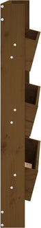 vidaXL - Plantenbak - wand - 3-laags - 60x18,5x110 - cm - grenenhout - honingbruin