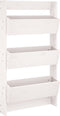 vidaXL - Plantenbak - wandmontage - 3-laags - 60x18,5x110 - cm - grenenhout - wit