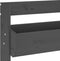 vidaXL - Plantenbak - wandmontage - 3-laags - 60x18,5x110 - cm - grenenhout - grijs