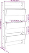 vidaXL - Plantenbak - wandmontage - 3-laags - 60x18,5x110 - cm - grenenhout - wit