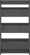 vidaXL - Plantenbak - wandmontage - 3-laags - 60x18,5x110 - cm - grenenhout - grijs