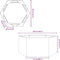 vidaXL - Plantenbak - zeshoek - 104x90x45 - cm - gegalvaniseerd - staal