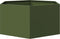 vidaXL - Plantenbak - zeshoek - 104x90x45 - cm - staal - olijfgroen