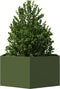 vidaXL - Plantenbak - zeshoek - 104x90x45 - cm - staal - olijfgroen