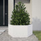 vidaXL - Plantenbak - zeshoek - 104x90x45 - cm - staal - wit