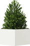 vidaXL - Plantenbak - zeshoek - 104x90x45 - cm - staal - wit