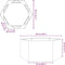 vidaXL - Plantenbak - zeshoek - 104x90x45 - cm - staal - wit