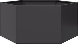 vidaXL - Plantenbak - zeshoek - 104x90x45 - cm - staal - zwart