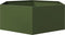 vidaXL - Plantenbak - zeshoek - 138x120x45 - cm - staal - olijfgroen