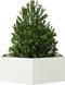 vidaXL - Plantenbak - zeshoek - 138x120x45 - cm - staal - wit