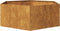 vidaXL - Plantenbak - zeshoek - 138x120x45 - cm - weervast - staal