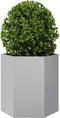 vidaXL - Plantenbak - zeshoek - 46x40x45 - cm - gegalvaniseerd - staal