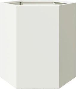 vidaXL - Plantenbak - zeshoek - 46x40x45 - cm - staal - wit